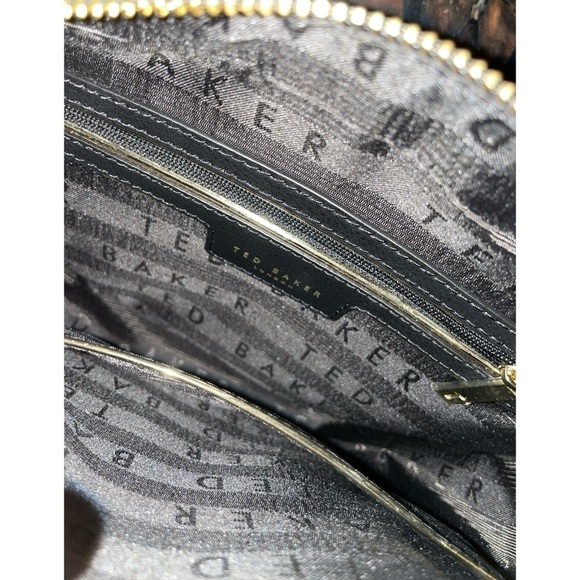 NWT Ted Baker London Black Leather  Karsynn Studded Camera Bag Crossbody Purse‌ - Picture 5 of 11